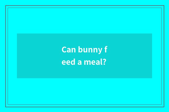 Can bunny feed a meal?