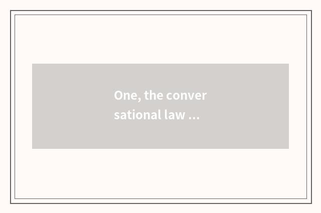 One, the conversational law that what thing mental health teachs?