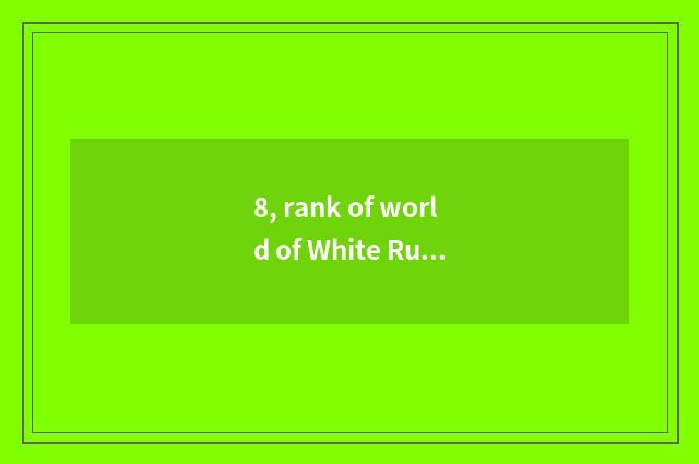 8, rank of world of White Russia university?