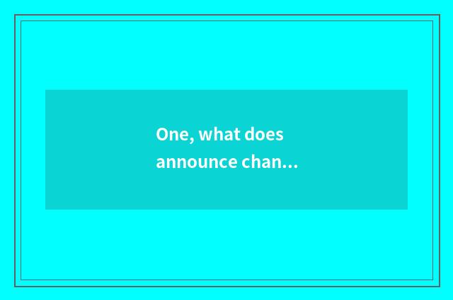 One, what does announce change institute of technology of profession of science 
