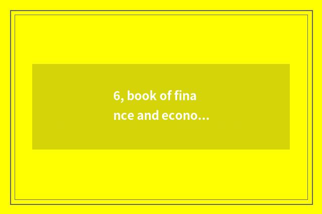 6, book of finance and economics which website is good?