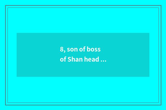 8, son of boss of Shan head fierce lion?