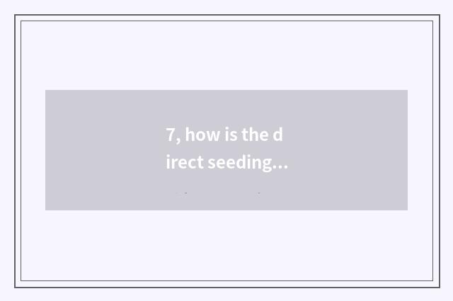 7, how is the direct seeding of finance and economics above direct seeding of to