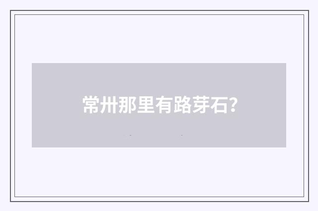 常卅那里有路芽石？