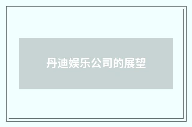 丹迪娱乐公司的展望