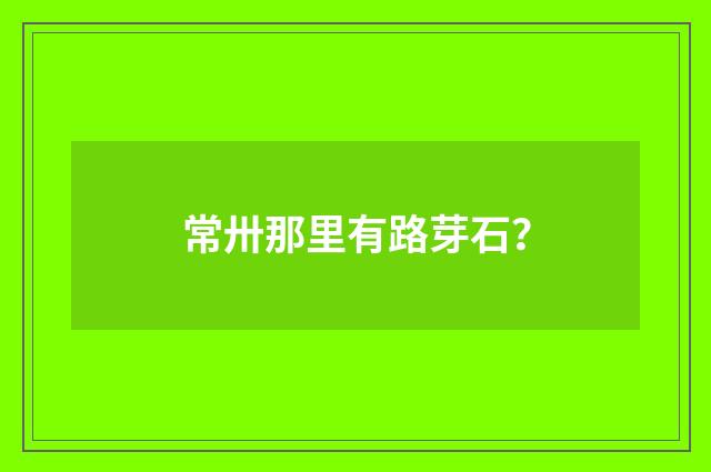 常卅那里有路芽石？