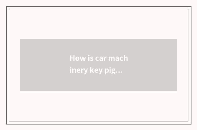 How is car machinery key pigheaded?