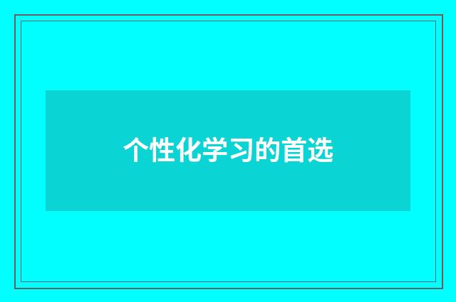 个性化学习的首选