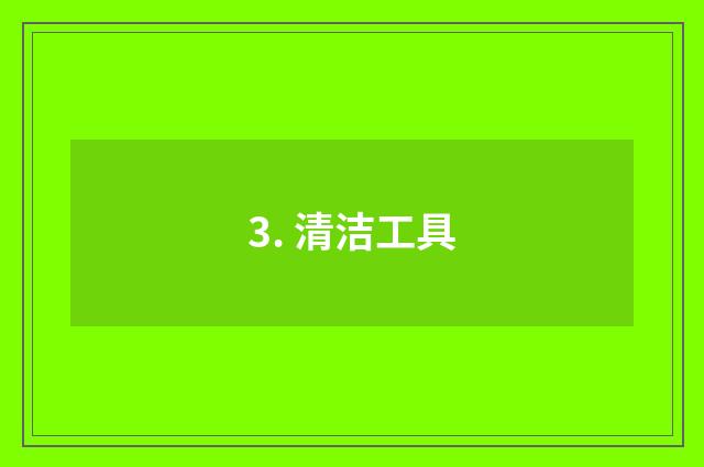 3. 清洁工具