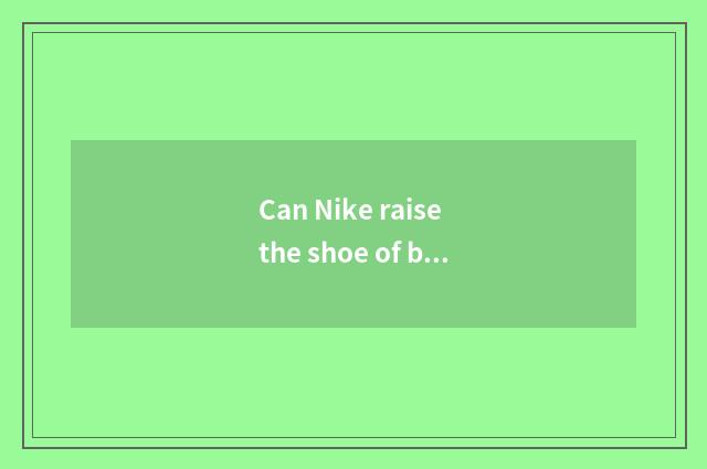 Can Nike raise the shoe of bounce force?