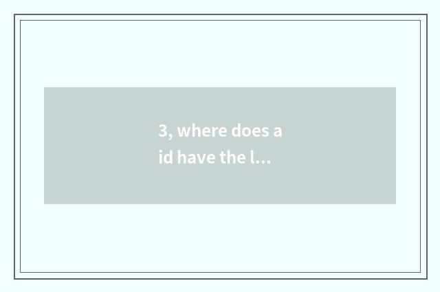 3, where does aid have the lawn that can walk rather, want to taking the child t