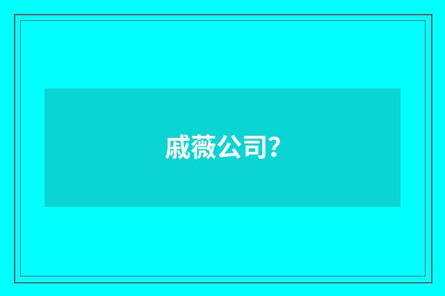 戚薇公司?