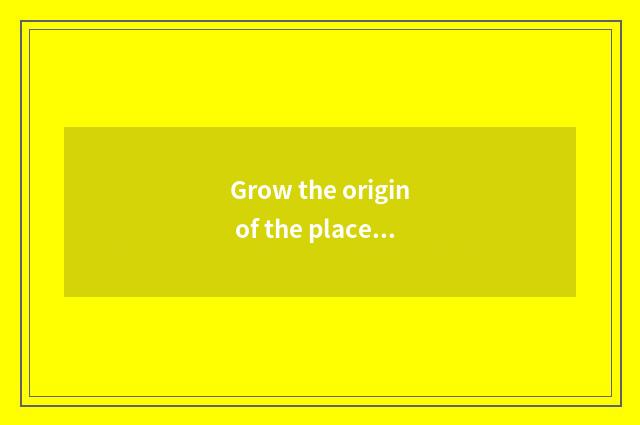 Grow the origin of the place name that control a county?