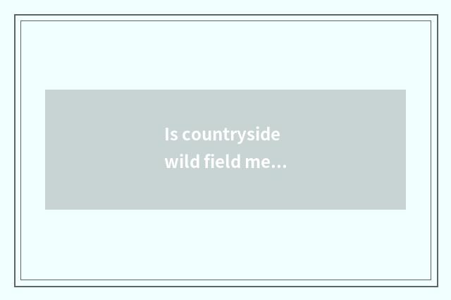 Is countryside wild field meaning?