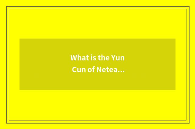 What is the Yun Cun of Netease cloud music?