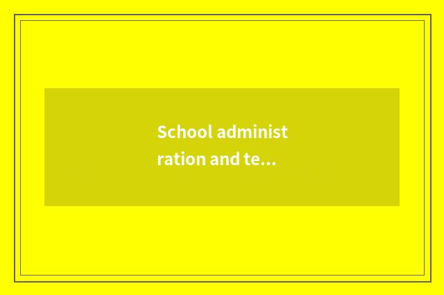 School administration and teacher groom