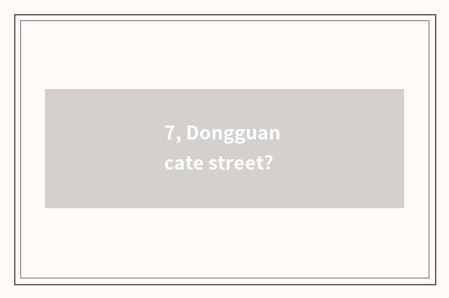 7, Dongguan cate street?