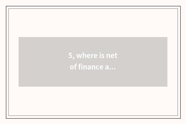 5, where is net of finance and economics to sponsor?