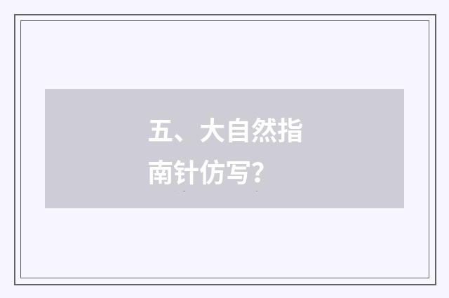 五、大自然指南针仿写?