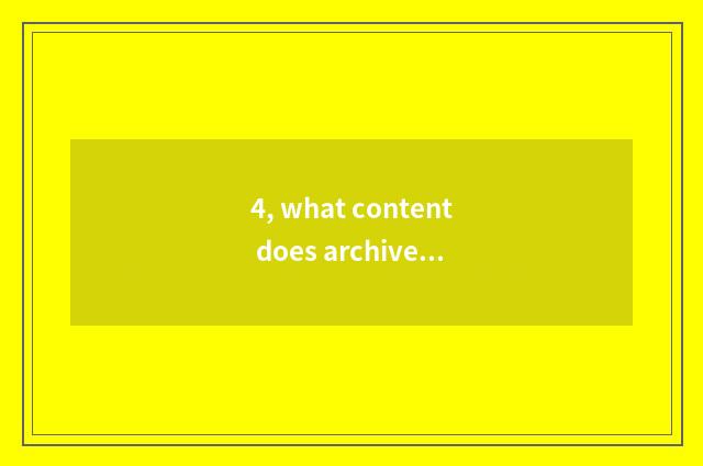 4, what content does archives of nursery school mental health include?