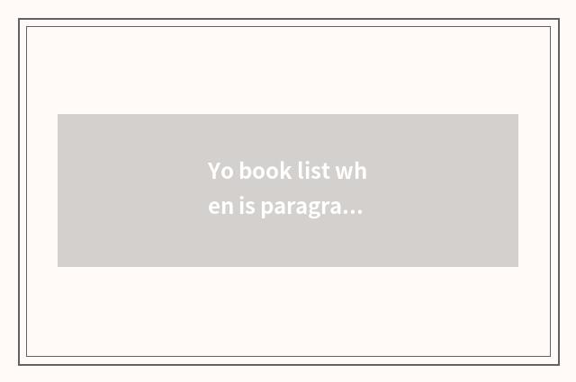 Yo book list when is paragraph of hair better?