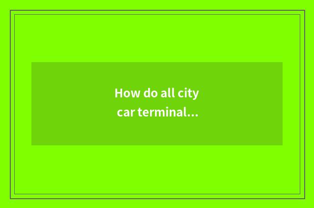How do all city car terminal take a bank note?