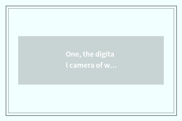 One, the digital camera of what petty gain is small it is good to be apart from