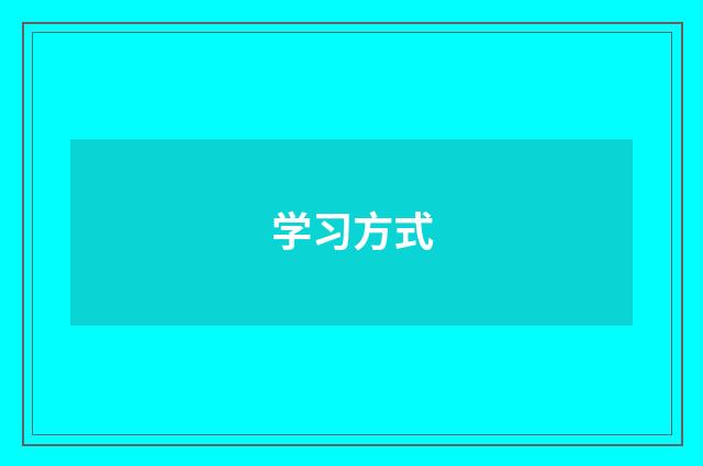 学习方式