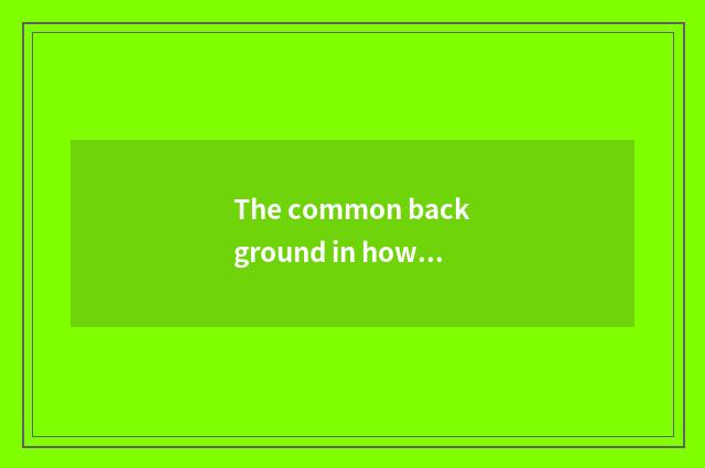 The common background in how using studio pats is style old?