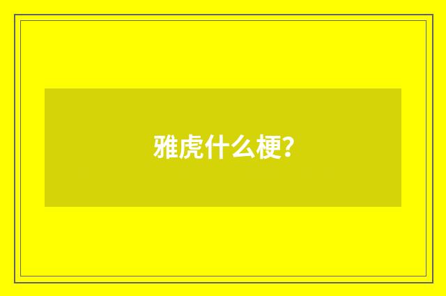 雅虎什么梗？
