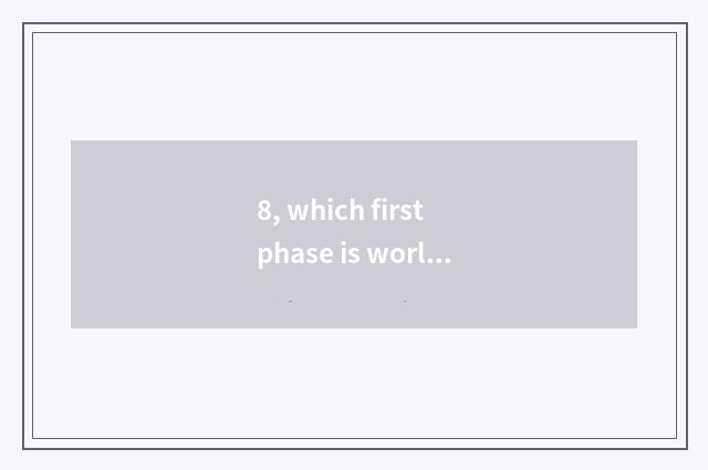 8, which first phase is world youth says to tell each country cate?