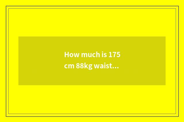 How much is 175cm 88kg waistline?