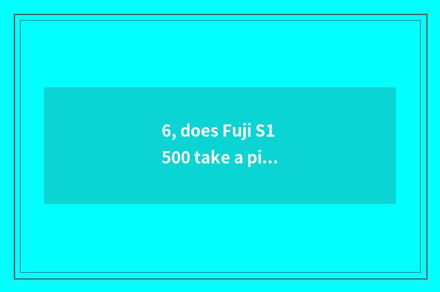 6, does Fuji S1500 take a picture tutorial?