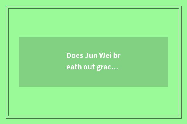 Does Jun Wei breath out graceful car work to put parameter?
