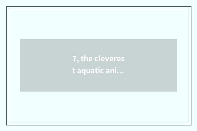 7, the cleverest aquatic animals pet?