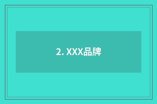 2. XXX品牌