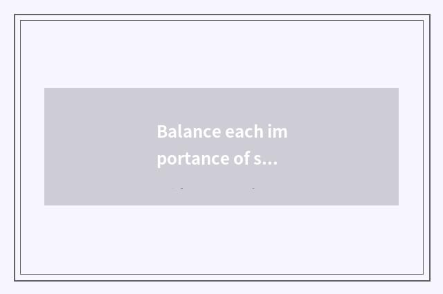 Balance each importance of square interest
