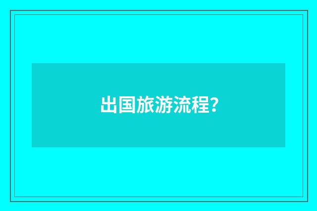 出国旅游流程？
