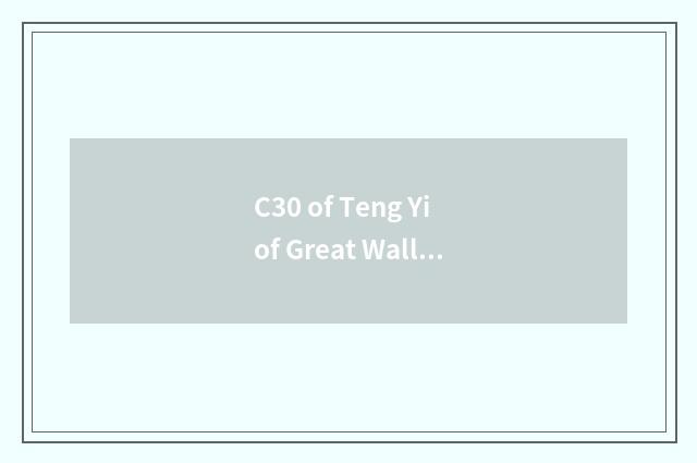 C30 of Teng Yi of Great Wall car a few keys?