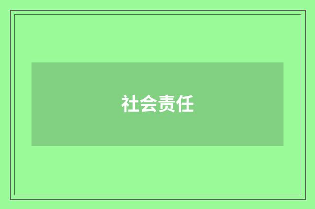 社会责任
