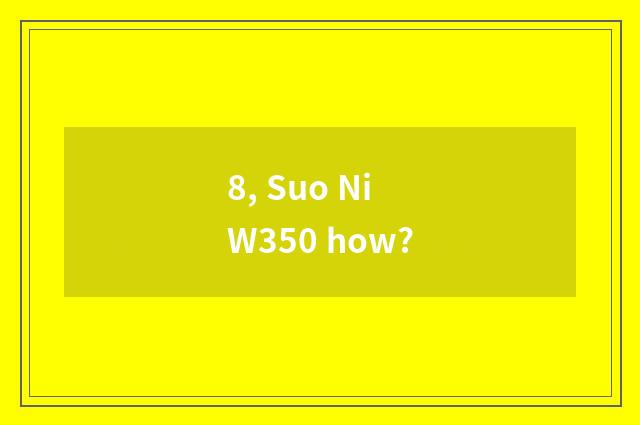 8, Suo Ni W350 how?
