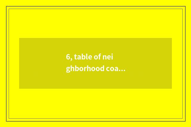6, table of neighborhood coadjutant article?