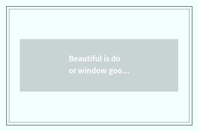 Beautiful is door window good?