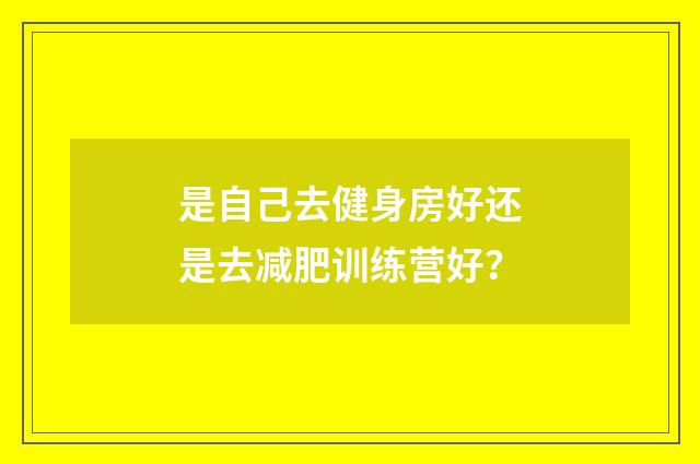 是自己去健身房好还是去减肥训练营好?