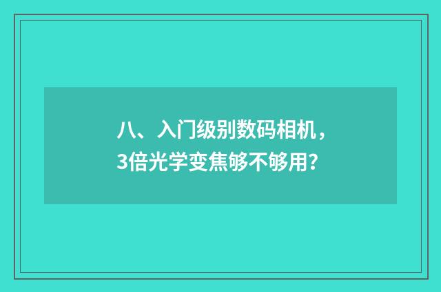 八、入门级别数码相机,3倍光学变焦够不够用?