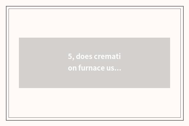 5, does cremation furnace use technological process?