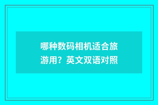 哪种数码相机适合旅游用?英文双语对照