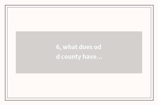 6, what does odd county have to sell a number camera?