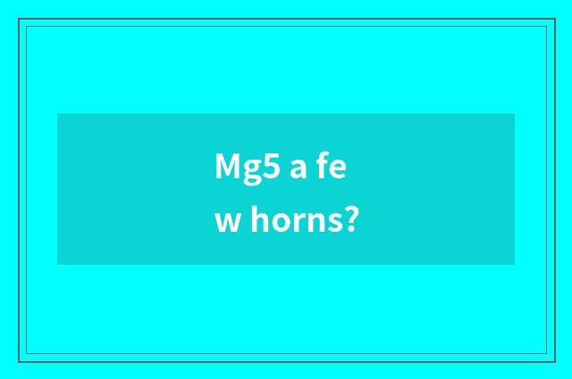 Mg5 a few horns?