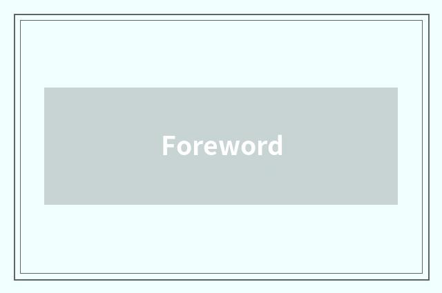 Foreword